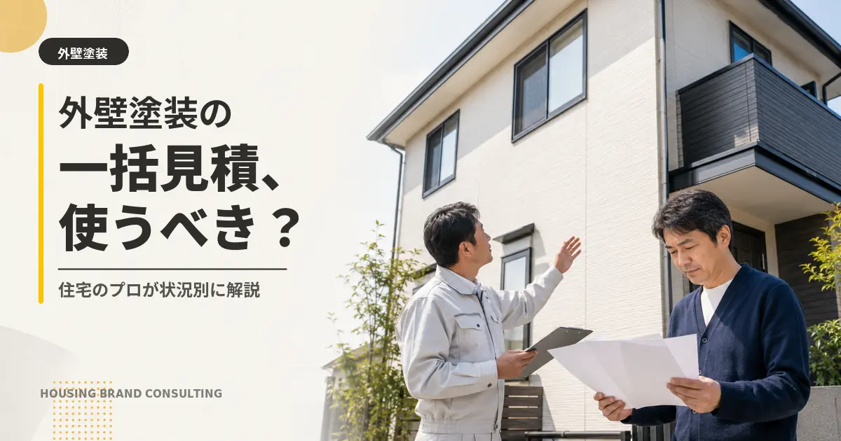 外壁塗装の一括見積りは使うべきか？